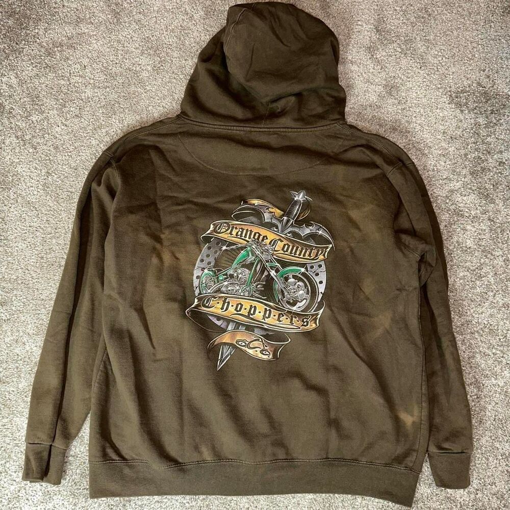Unbranded Men's Khaki and Green Hoodie